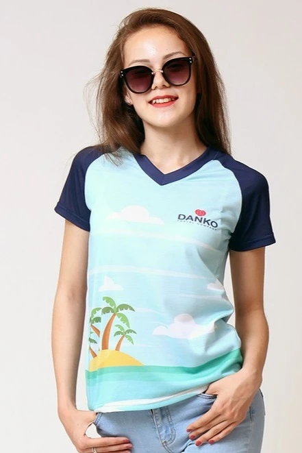 Купить футболку Спэйс V-ворот женская с полной запечаткой (полиэстер) Купить футболку Спэйс V-ворот женская с полной запечаткой (полиэстер)