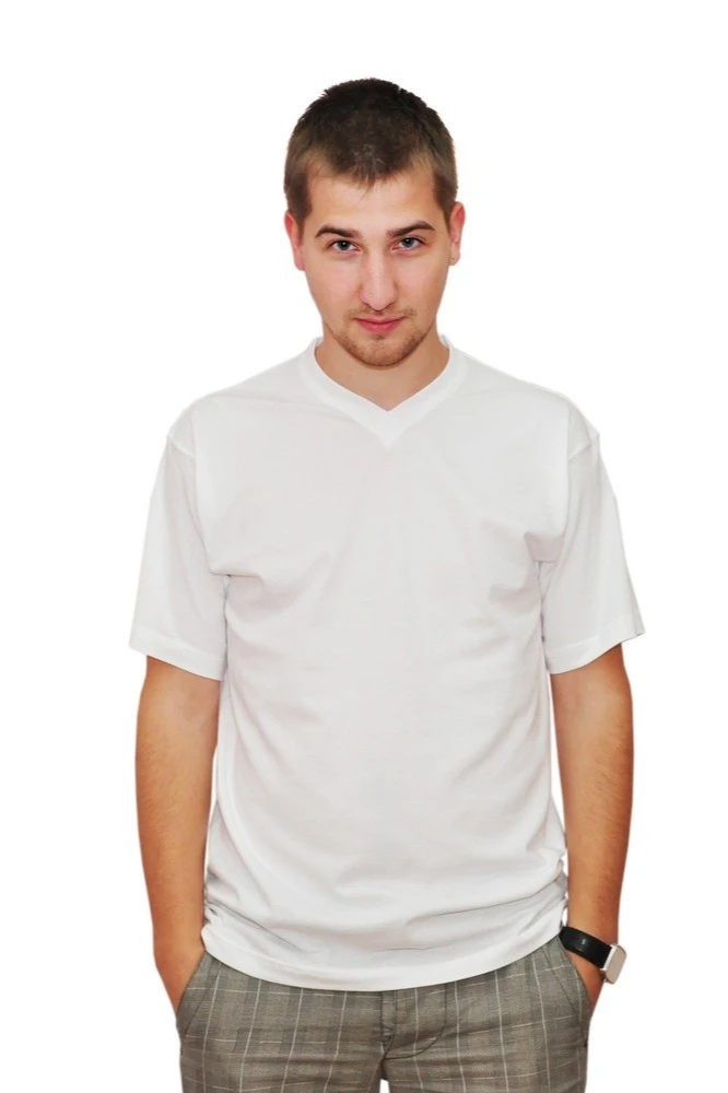 Футболка Степ унисекс однотонная белая (хлопок)#4