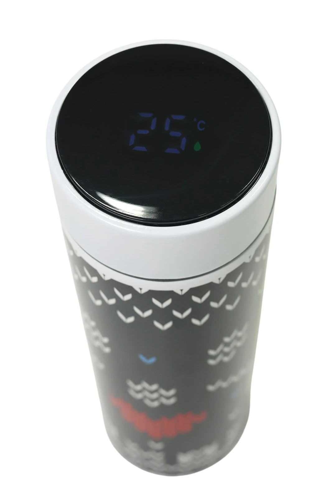 Купить термос Аква с датчиком температуры 500 мл, с нанесением "Embroidered heart"