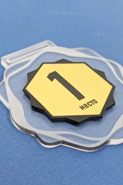 Медаль из акрила АК7002 Круг 70 мм с гравировкой#1