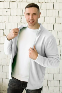 Купить толстовку Филл флисовая унисекс, однотонная белая