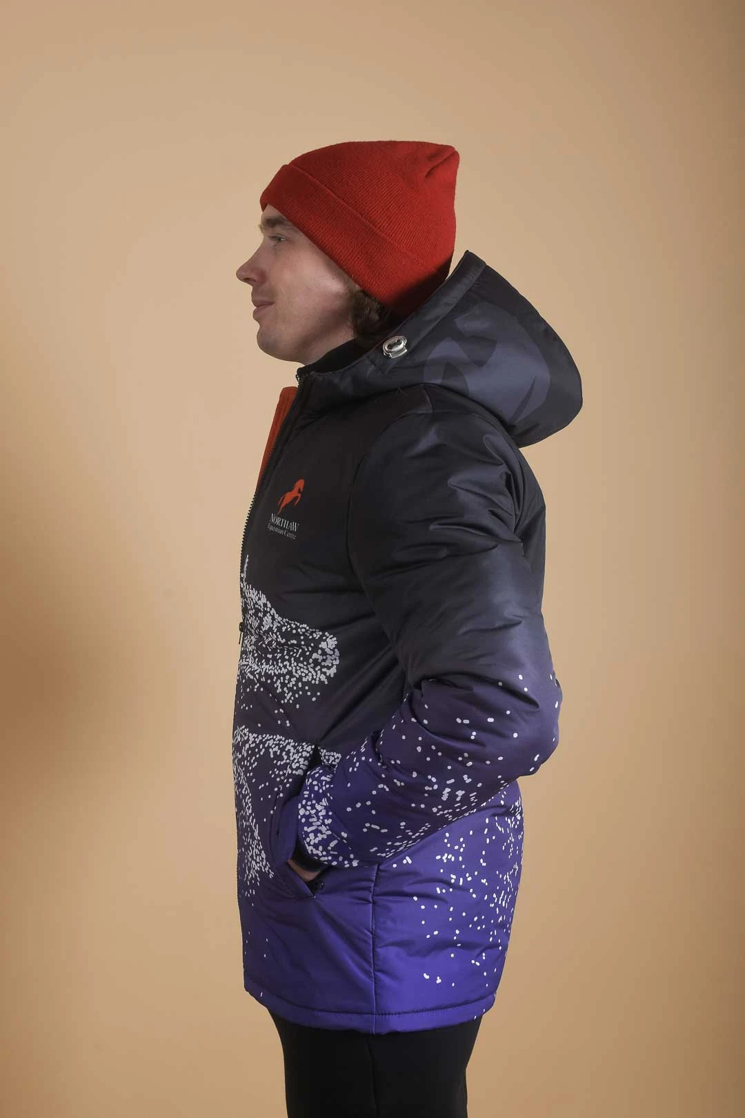 Куртка Норд с капюшоном на синтепоне унисекс, с полной запечаткой "Northaw"#3