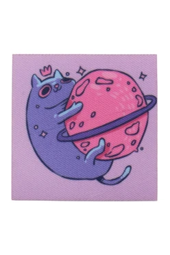 Купить наклейку-стикер Квадрат 6х6 см с печатью "Cat Planet"