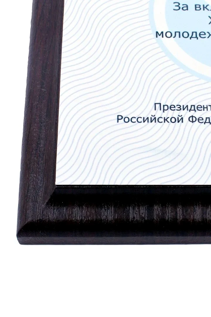 Плакетка 20х25 см с нанесением, черное дерево (профиль О)#1 Плакетка 20х25 см с нанесением, черное дерево (профиль О)#1