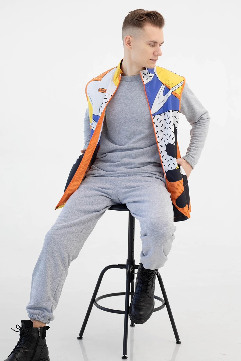 Жилет Брендон без капюшона унисекс, с полной запечаткой "Artisam"#1