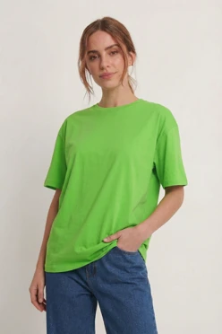 Купить футболку Ампир унисекс, однотонную салатовую (хлопок)