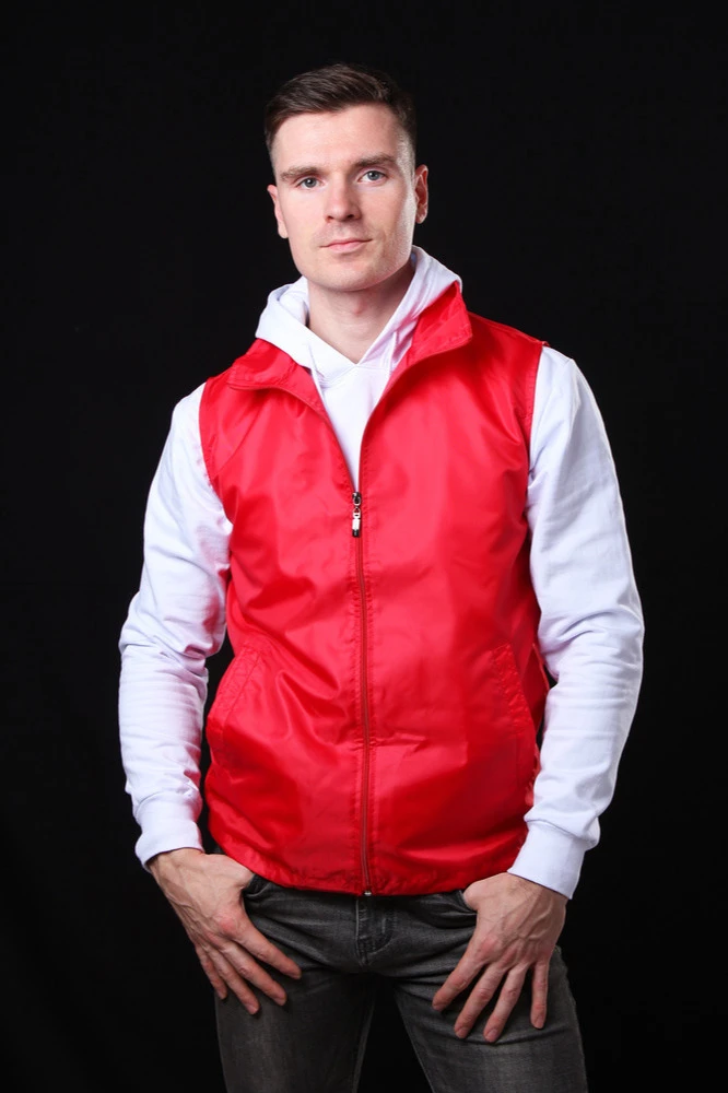 Купить Жилет однотонный Брайт унисекс, красный