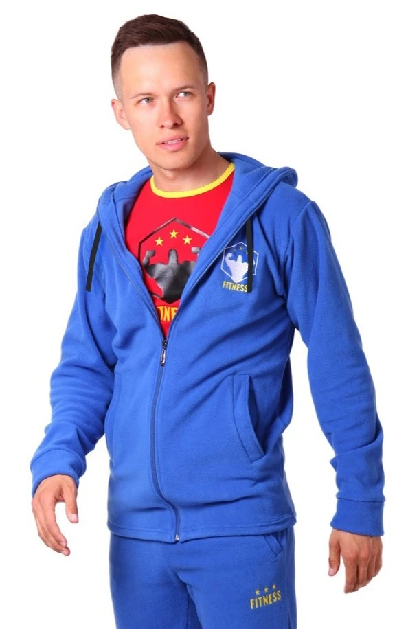 Толстовка Харисон флисовая с капюшоном унисекс, однотонная "Fitnes"#1 Толстовка Харисон флисовая с капюшоном унисекс, однотонная "Fitnes"#1