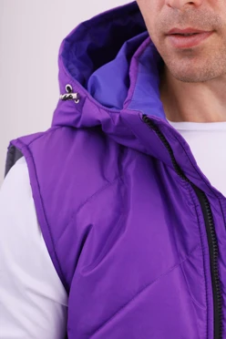 Жилет Стивен на синтепоне с капюшоном унисекс, с полной запечаткой#3