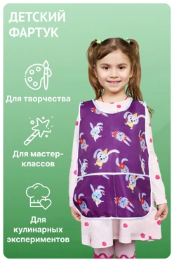 Купить фартук Снуппи 35х56 см детский с полной запечаткой
