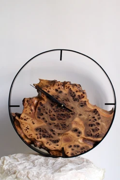 Настенные часы в стиле LOFT, черные, D30/40 см#2