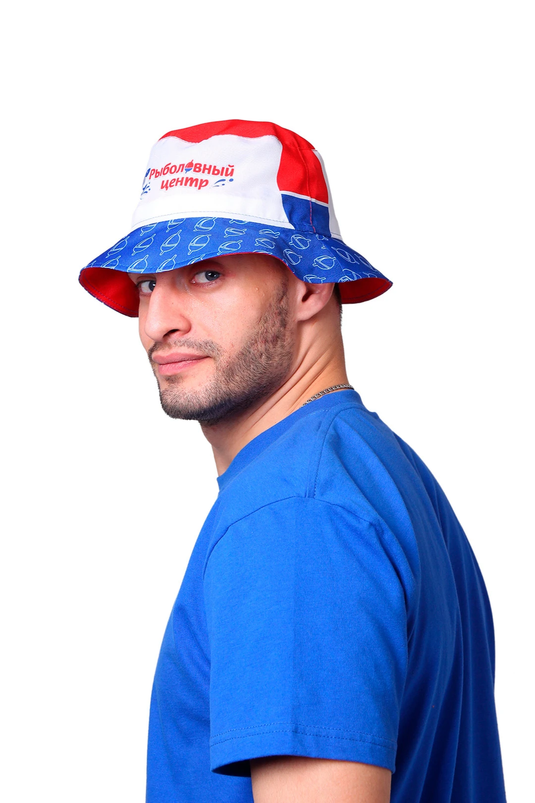 Панама Куба с узкими полями, с полной запечаткой "Fish center"#2 Панама Куба с узкими полями, с полной запечаткой "Fish center"#2