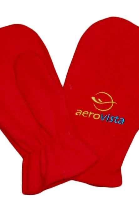Варежки флисовые однослойные подростковые, однотонные "Aerovista"#1
