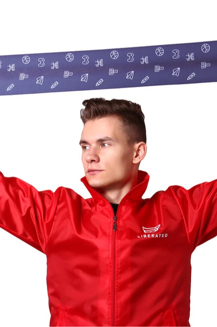 Шарф двухслойный легкий 15х100 см, с полной запечаткой "GAME"#1