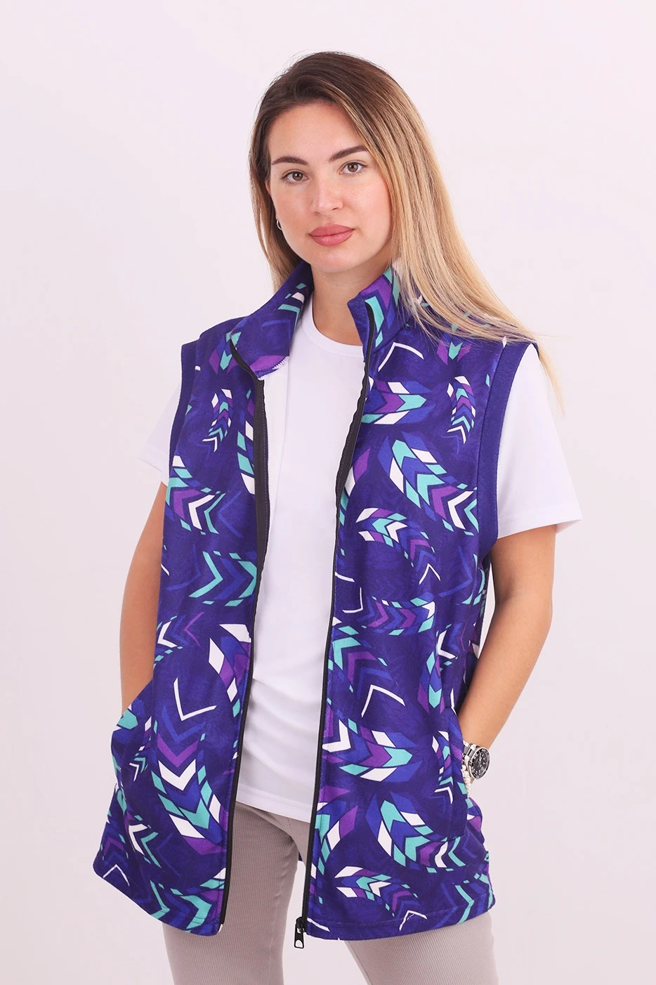 Купить жилет Джон без подклада унисекс, с полной запечаткой