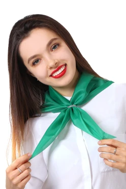 Косынка Лолла из шелка расцвечивания 65х65х95 см, однотонная#1