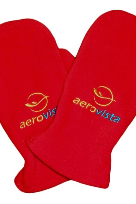 Варежки флисовые однослойные подростковые, однотонные "Aerovista"#2