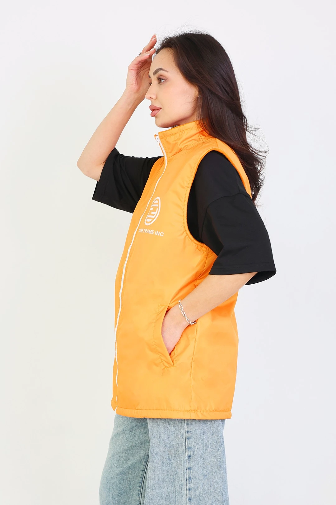 Жилет Райли с подкладом из флиса унисекс, однотонный#5