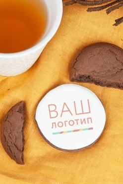 Печенье шоколадное глазированное с печатью#1