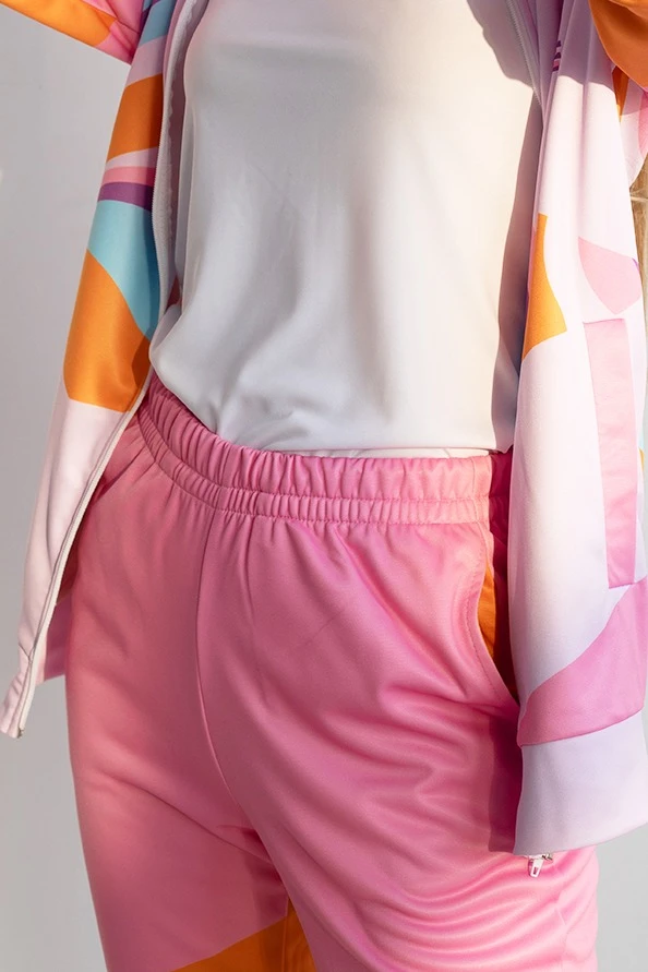 Брюки Экшен зауженные женские с полной запечаткой "Heat Line"#2