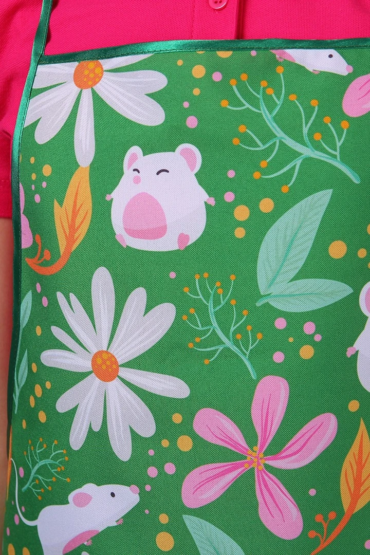 Фартук Аппетит Корнер с фигурным низом, с полной запечаткой "Meadow "#4