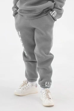 Купить брюки Хит из футера с начесом детские, однотонные меланж