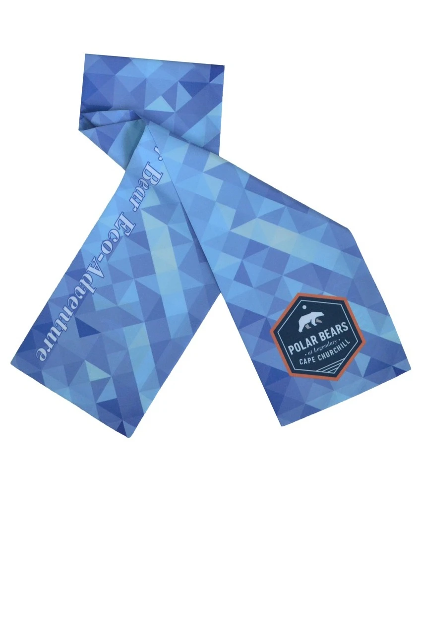 Шарф двухслойный легкий 15х100 см, с полной запечаткой "Polar Bears"#8