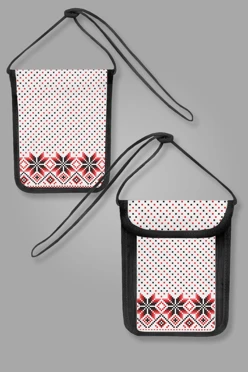 Купить нагрудный кошелек Шарм 16х19 см, с принтом "Red Black Pattern"