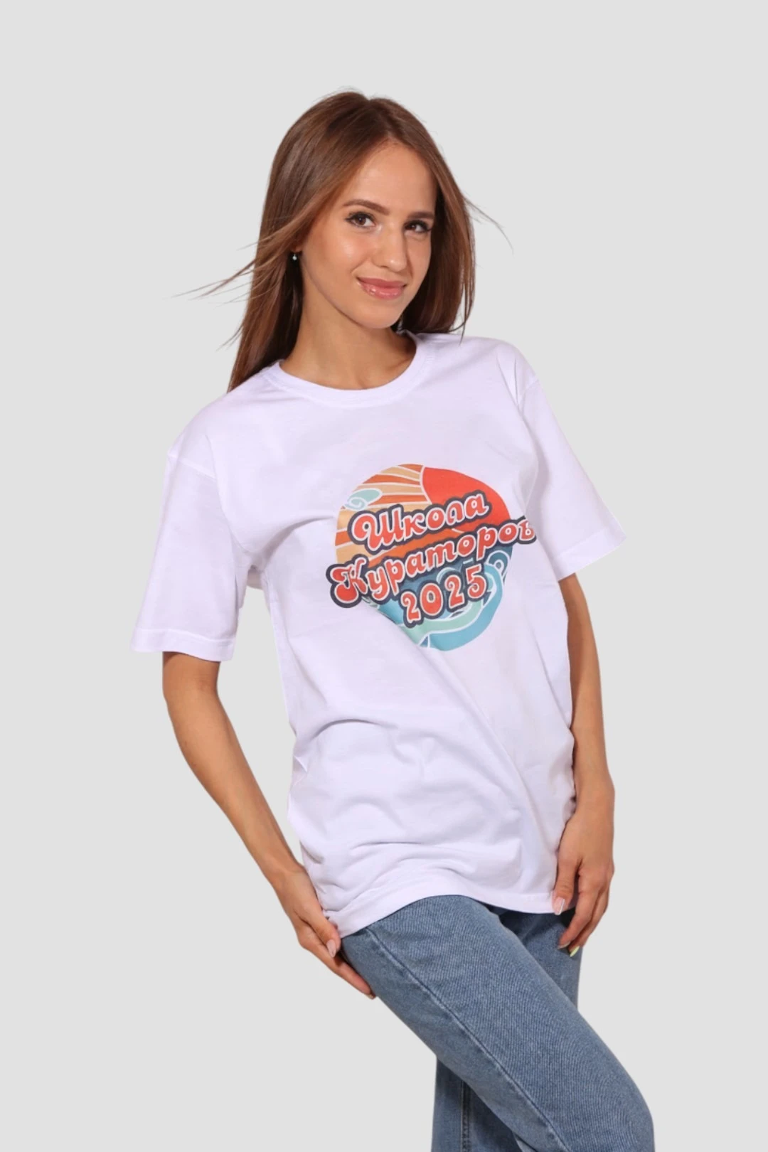 Купить футболку Ампир унисекс, однотонную "Curators' School 2025"