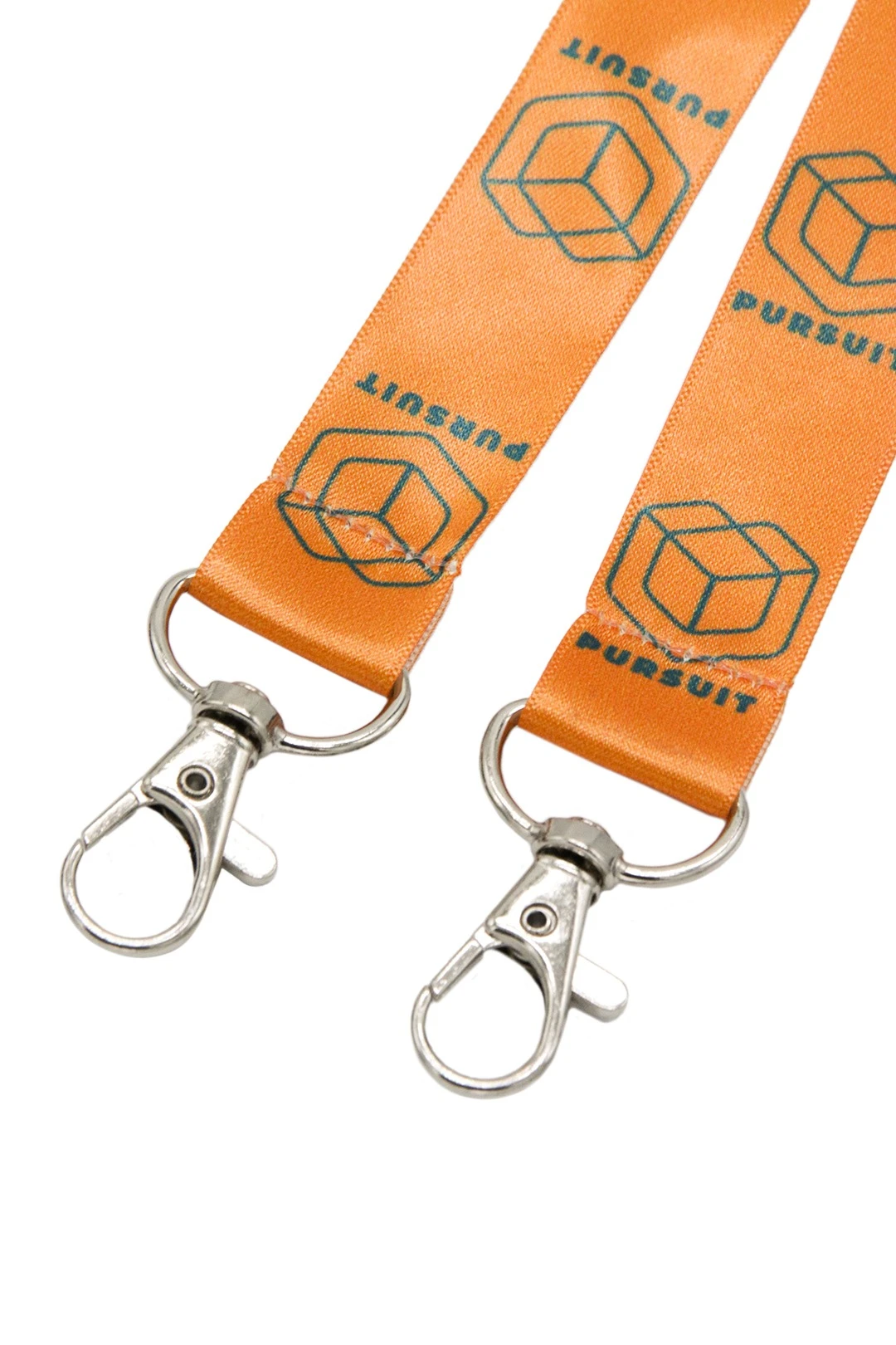 Лента для бейджа атлас люкс ширина 2 см, с двумя карабинами, с печатью#1