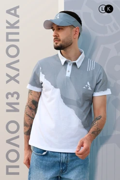 Купить футболку поло Лекс унисекс с полной запечаткой