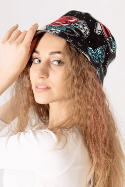 Панама Сахара с узкими полями, с полной запечаткой "Tatto"#1