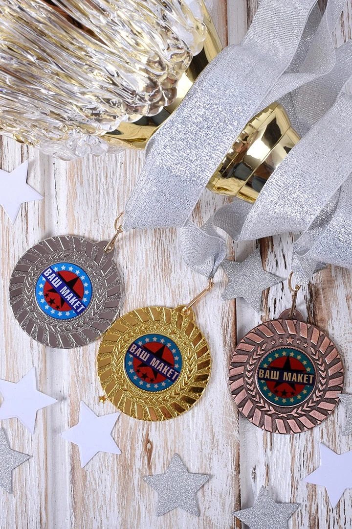 Медаль металлическая МК278 50мм с шильдом 25мм#2