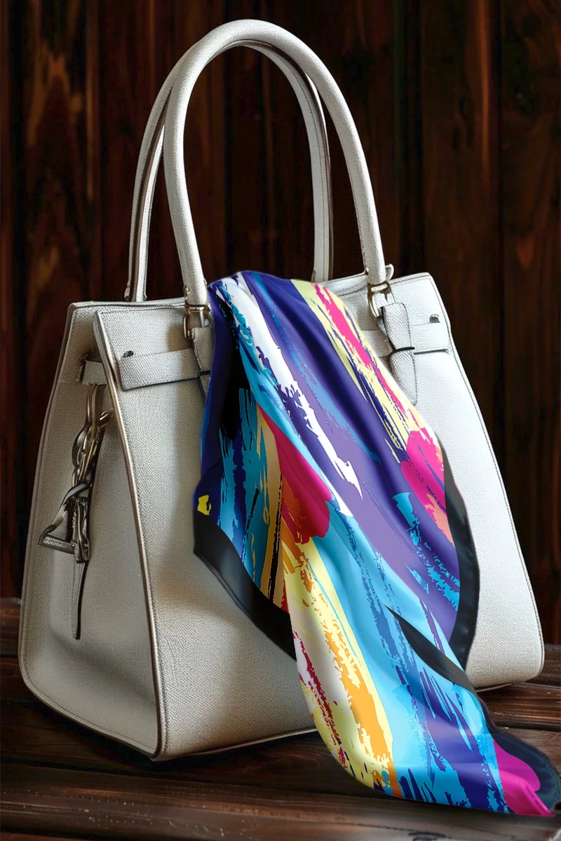 Купить платок Шанель 100х100 см, с полной запечаткой "Art" Купить платок Шанель 100х100 см, с полной запечаткой "Art"