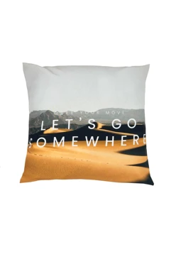 Подушка 40х40 см, с принтом "Let's go somewhere"#1