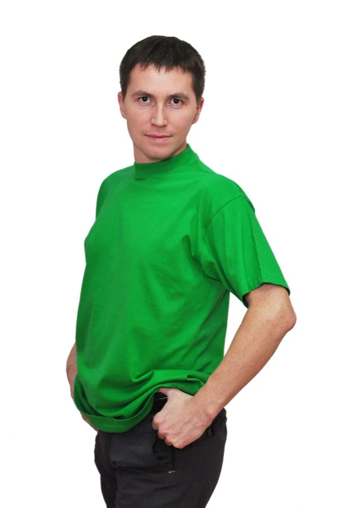 Футболка Степ унисекс однотонная салатовая (хлопок)#2 Футболка Степ унисекс однотонная салатовая (хлопок)#2