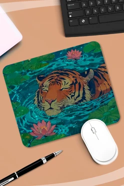 Купить коврик для мыши прямоугольный c принтом "Tiger"