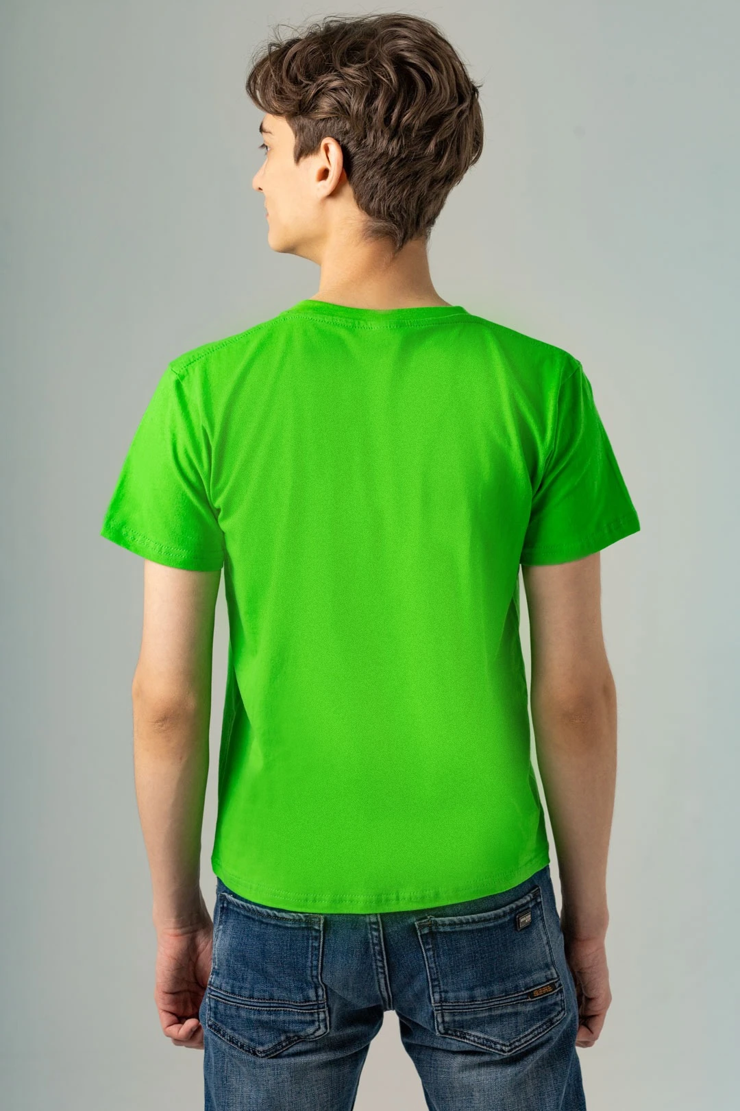 Футболка Мэдисон унисекс, однотонная зеленая (хлопок)#1