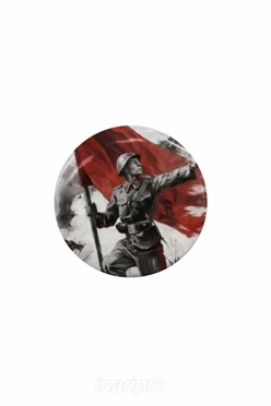 Купить значок закатной диаметр 44 мм, с принтом "Peaceful dawn"