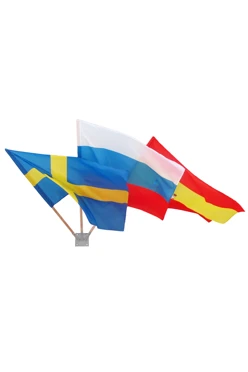 Купить кронштейн настенный на 3 штока с алюминиевым древком 2,5 м