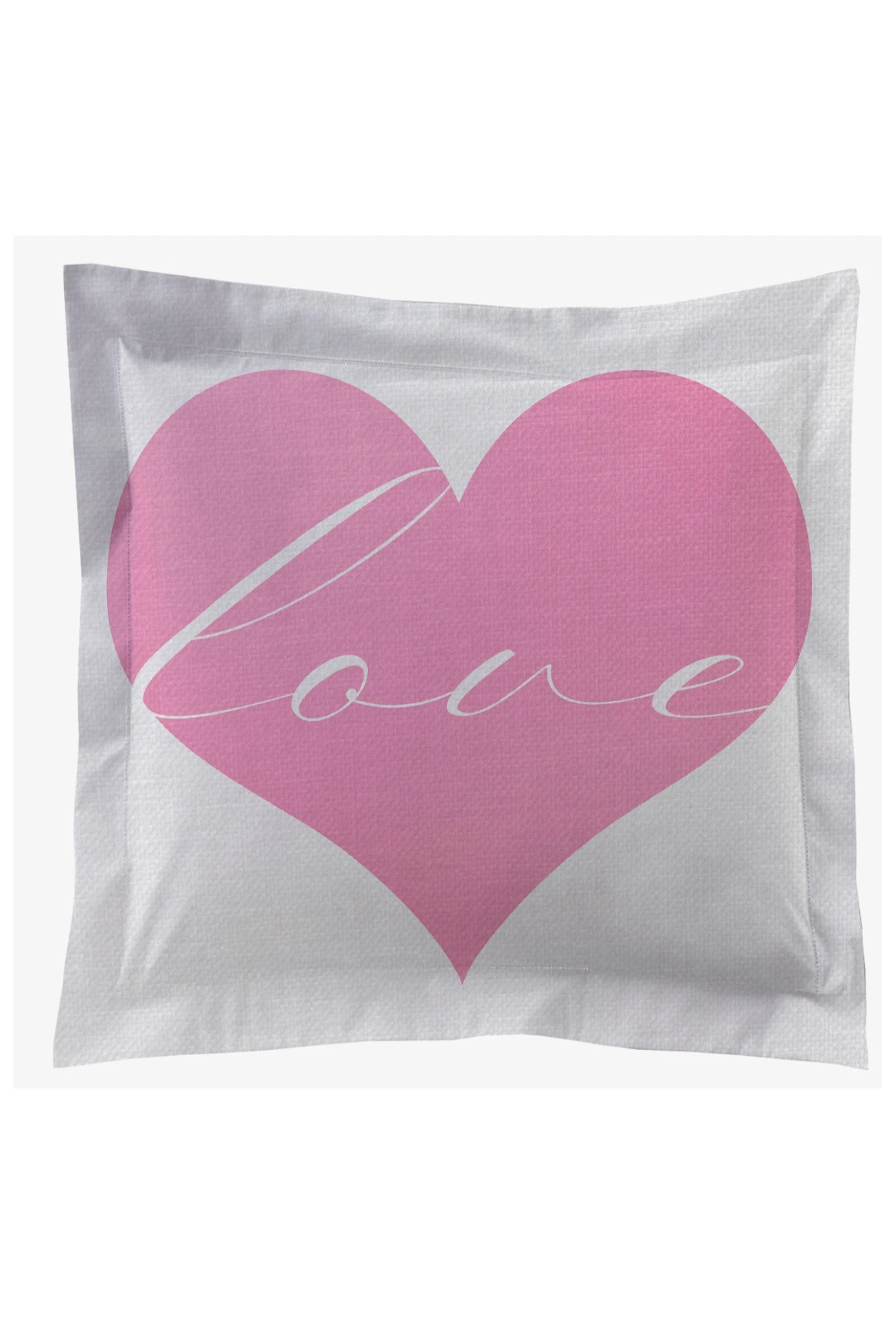 Купить подушку с бордюром 30х30 см, с принтом "Love" Купить подушку с бордюром 30х30 см, с принтом "Love"