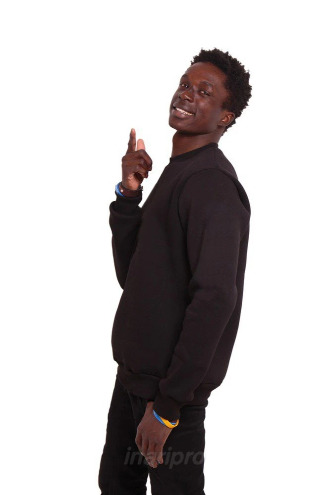 Свитшот Тревис из футера унисекс, однотонная черная#2 Свитшот Тревис из футера унисекс, однотонная черная#2