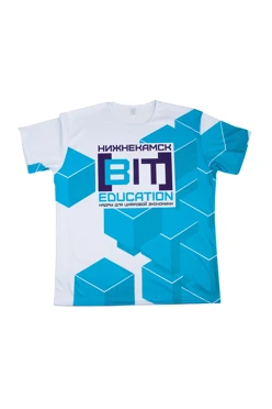 Купить футболку Гэлэкси унисекс из кулирки пэ с полной запечаткой "BIT"