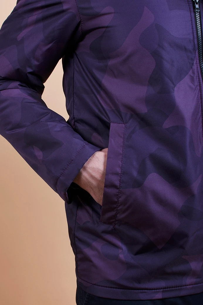 Куртка Бриз без капюшона на флисе унисекс, с полной запечаткой "Purple"#2 Куртка Бриз без капюшона на флисе унисекс, с полной запечаткой "Purple"#2