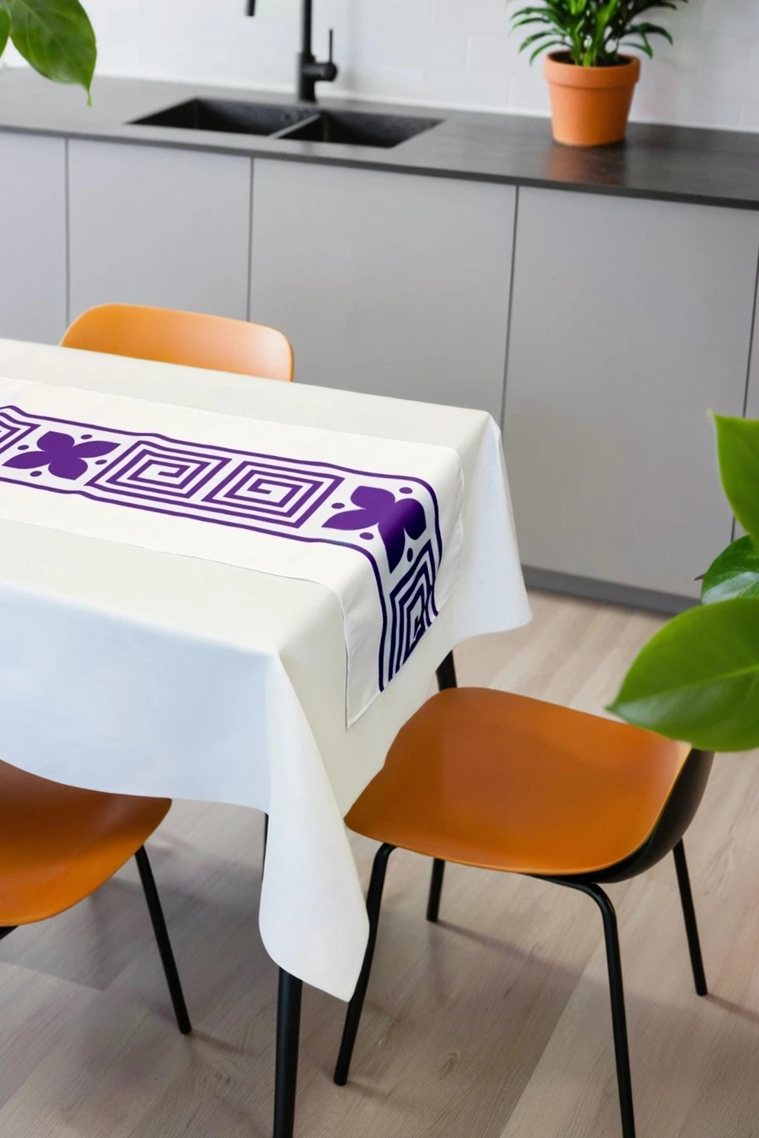 Раннер прямоугольный 50х200 см, с полной запечаткой (полиэстер) "Large petals"#3