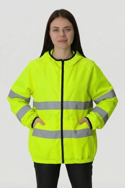 Ветровка Винд со светоотражающей лентой унисекс, однотонная#1