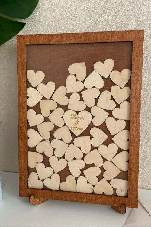 Рамка пожеланий с сердечками, 30 сердечек#1