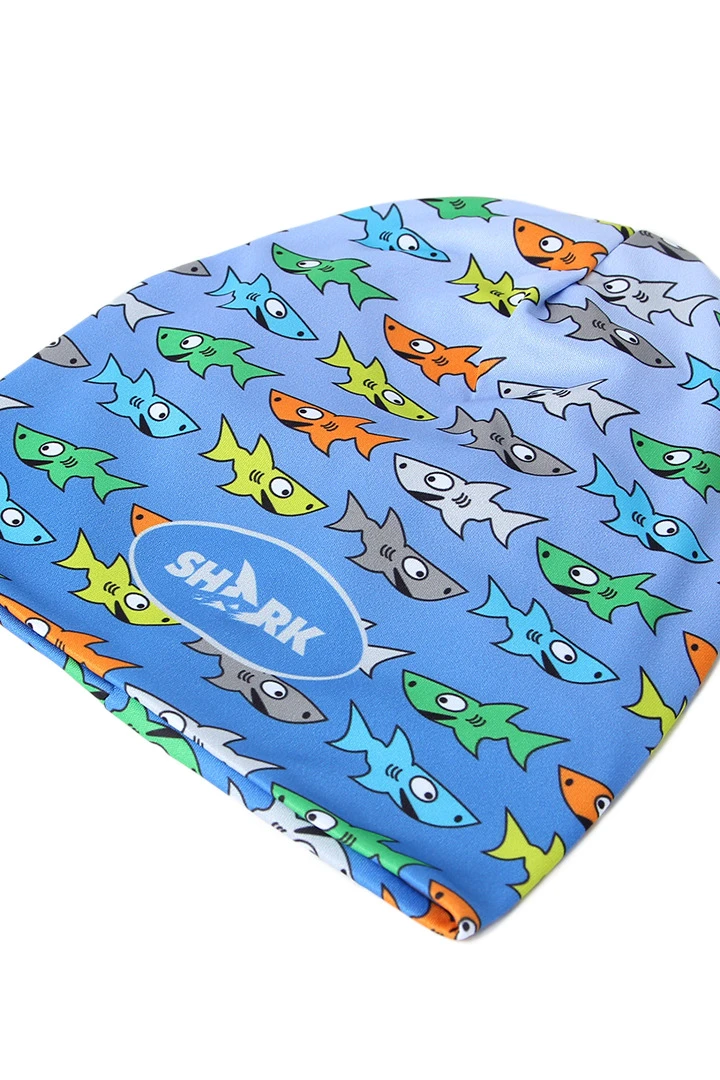 Шапка Сноу двухслойная детская, с полной запечаткой "SHARK"#6 Шапка Сноу двухслойная детская, с полной запечаткой "SHARK"#6