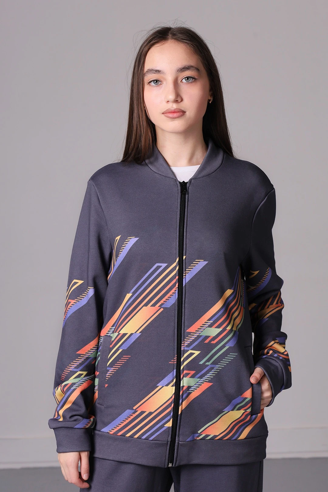 Бомбер Скай унисекс из футера хб с полной запечаткой#1