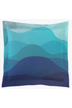 Подушка с бордюром 50х50 см, с принтом "Sunset in the ocean"#1